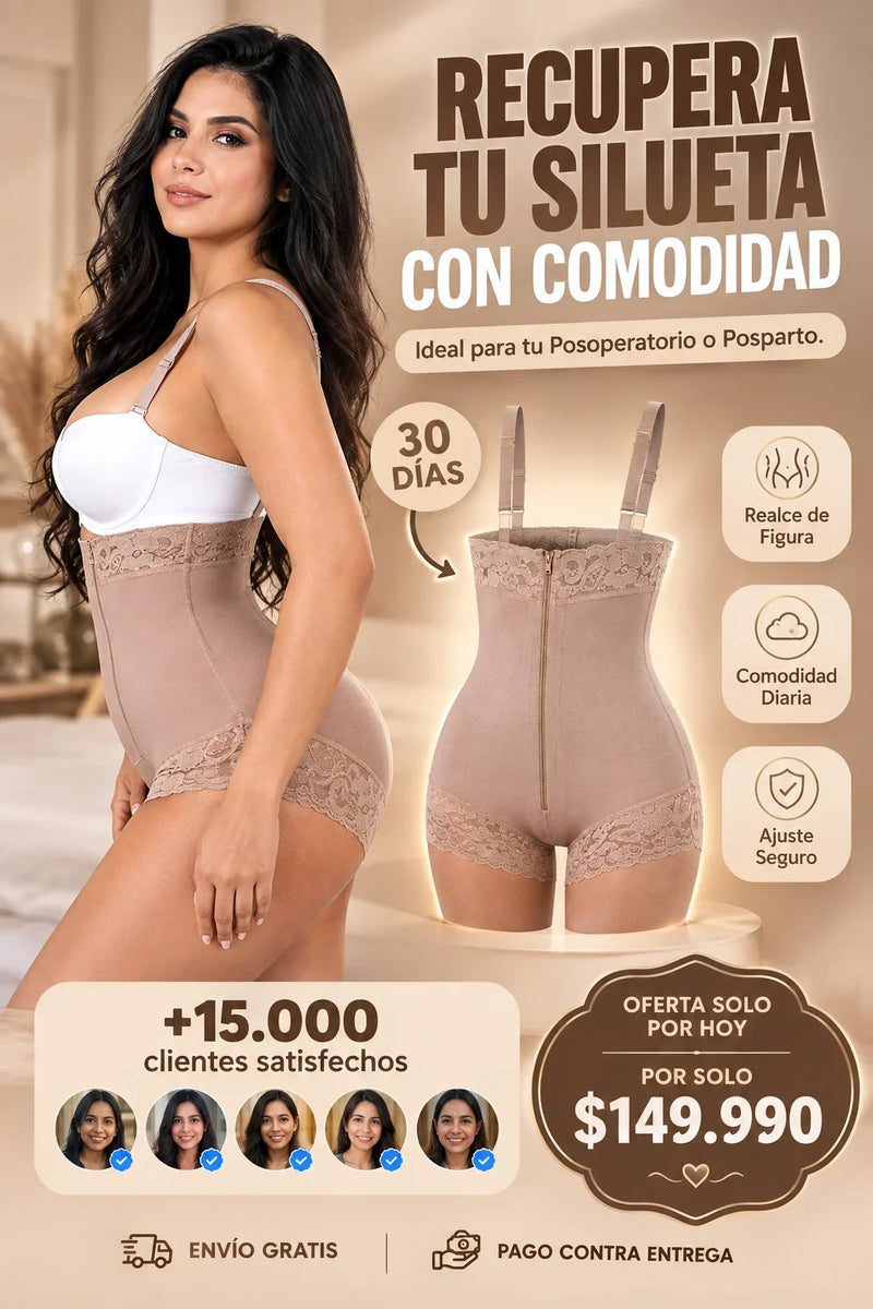 CurvySculp Con tiras o strapless: una faja para cada outfit - Faja Media-Alta Compresión.